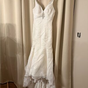 Stunning White Bridal Gown with Embellished Straps